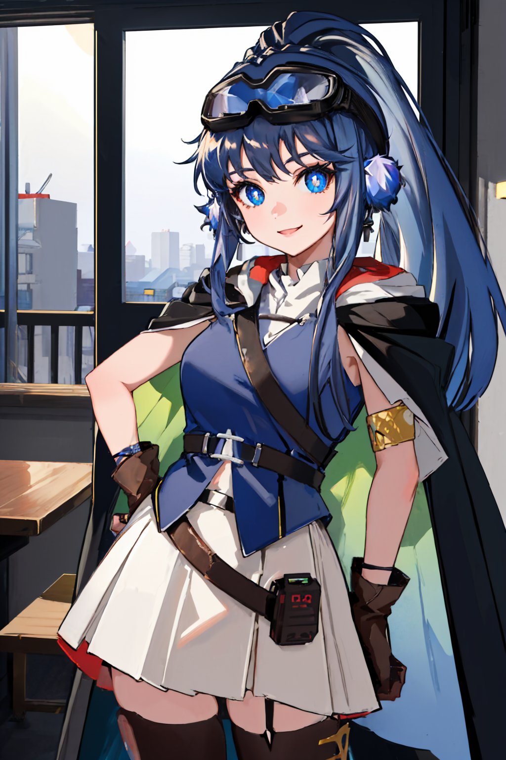00064-1010848443-(masterpiece, best quality_1.2), cowboy shot, solo, 1girl, astgenne, smile, looking at viewer, hand on hip, ponytail, goggles on.jpg